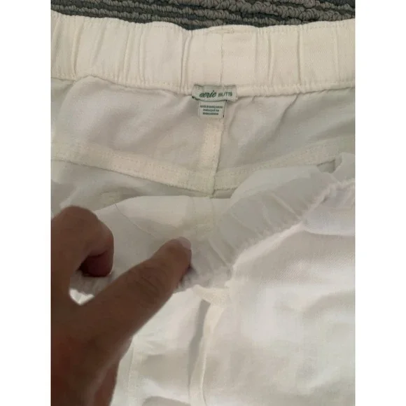 Aerie‎ White Distressed Drawcord Lightweight Pants XXL Tall - Picture 5 of 7